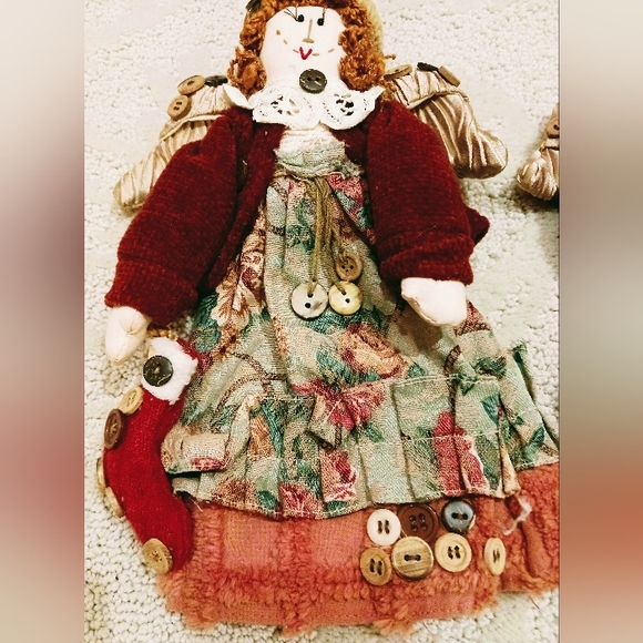 Like NEW A Lot of Three Christmas Angels Decor Decoration Hang On Tree - Picture 2 of 7